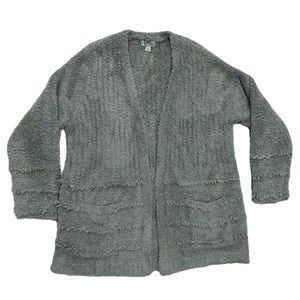 Barefoot Dreams Cozychic Boardwalk Cardigan Sage Green Women's L